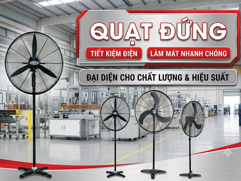 Quạt đứng công nghiệp công suất lớn
